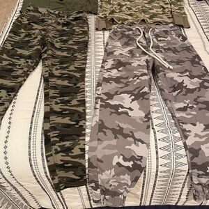 Camo Clothing 4 piece Bundle, 2 Pants, 2 Shirts